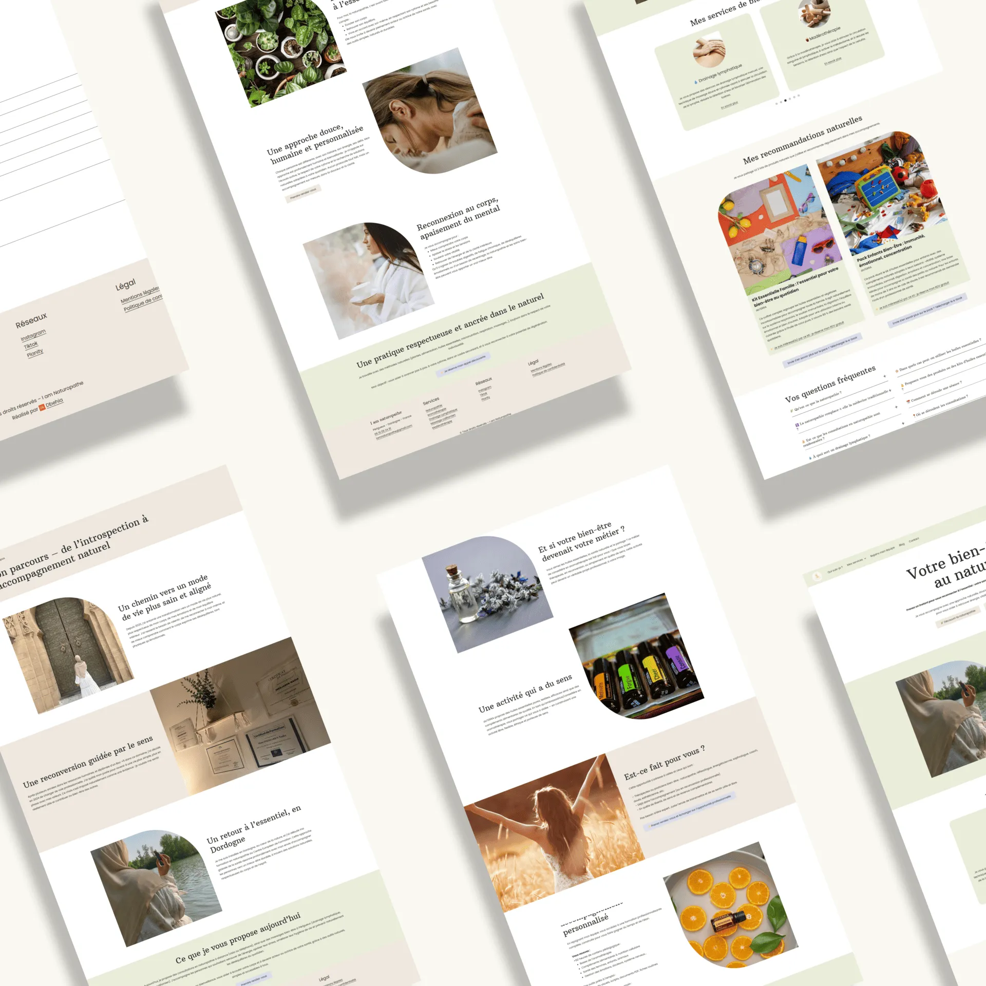 Mockups de présentation du site iamnaturopathe.fr