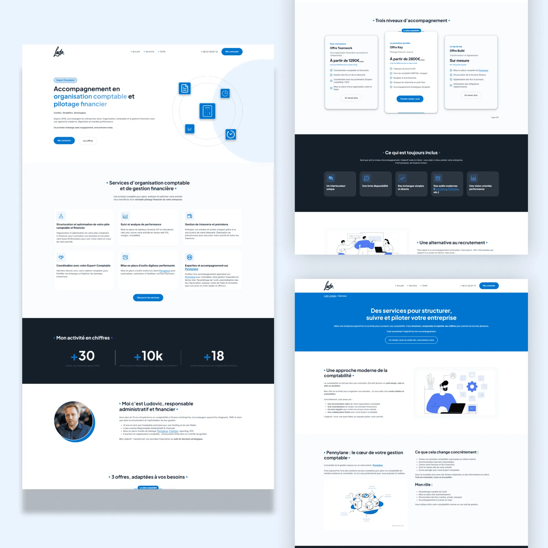 Mockups de présentation du site ludo-compta.com